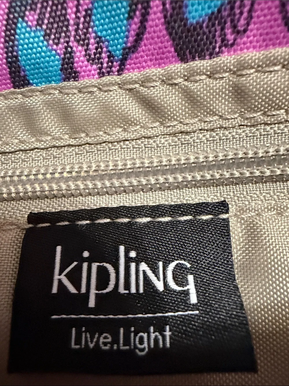 Kipling Pink and Teal Leopard Kids Crossbody Bag